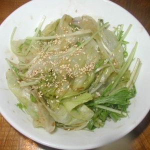 レタスとオイスターソースの温野菜